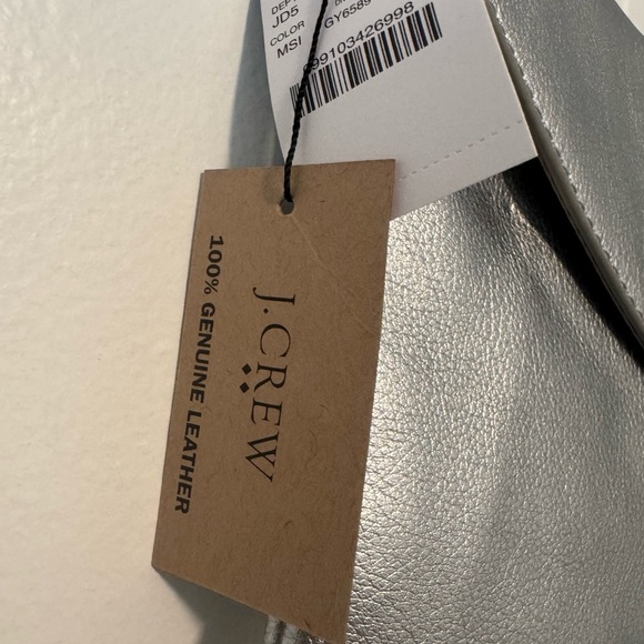 J. Crew Silver Leather Shoulder Bag - Picture 7 of 7